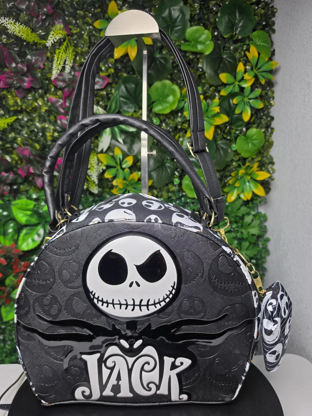 New Black Jack Character Round Crossbody Bag for Women